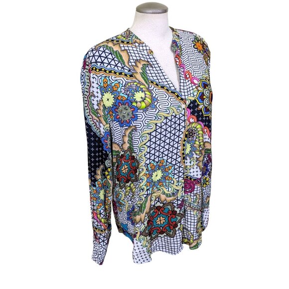 Desigual Sweater Womens Boho Colorful Long Sleeve Xlarge XL Thin Knit Artsy - Picture 3 of 10
